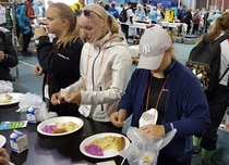 Kermaperunoita ja makkaraa, kyllä maistui!