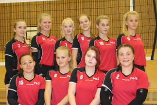 Syksyllä 2015 - Mirja, Saara, Anna-Mari, Emma, Ella ja Mette sekä Kia, Senni, Ada ja Aksu